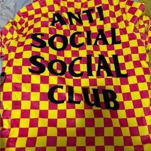 Anti Social Social Club Yellow and Pink Checkered Outfit